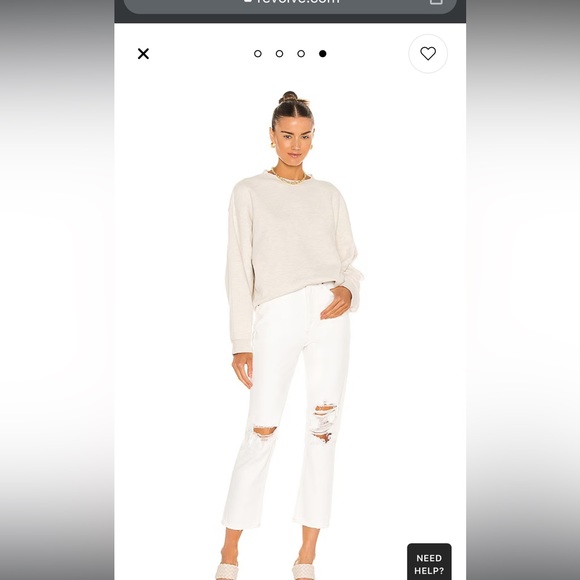 Agolde Riley High Rise Straight Jeans Women's Size 28 White Veil Distressed - Picture 4 of 5